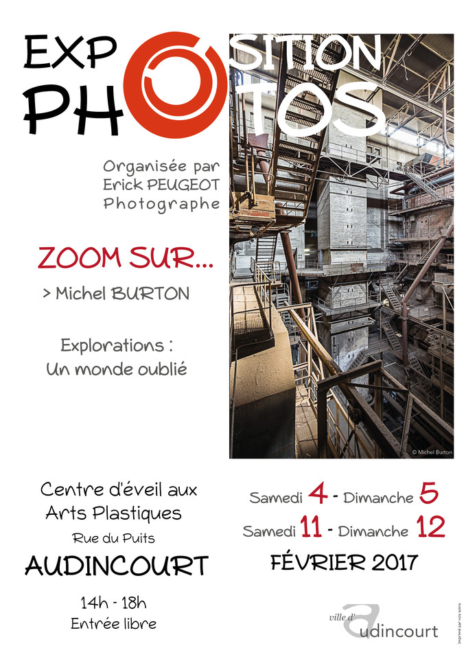 Affiche de l'exposition Zoom sur Michel Burton