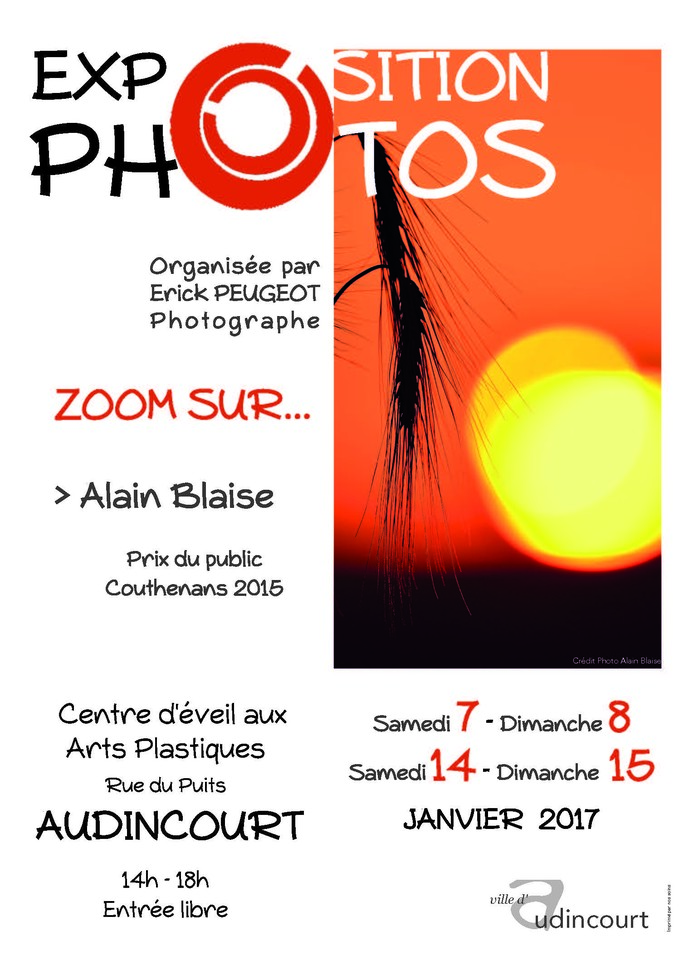 Affiche de l'exposition Zoom sur Alain Blaise