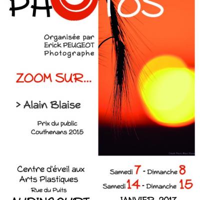 Affiche de l'exposition Zoom sur Alain Blaise